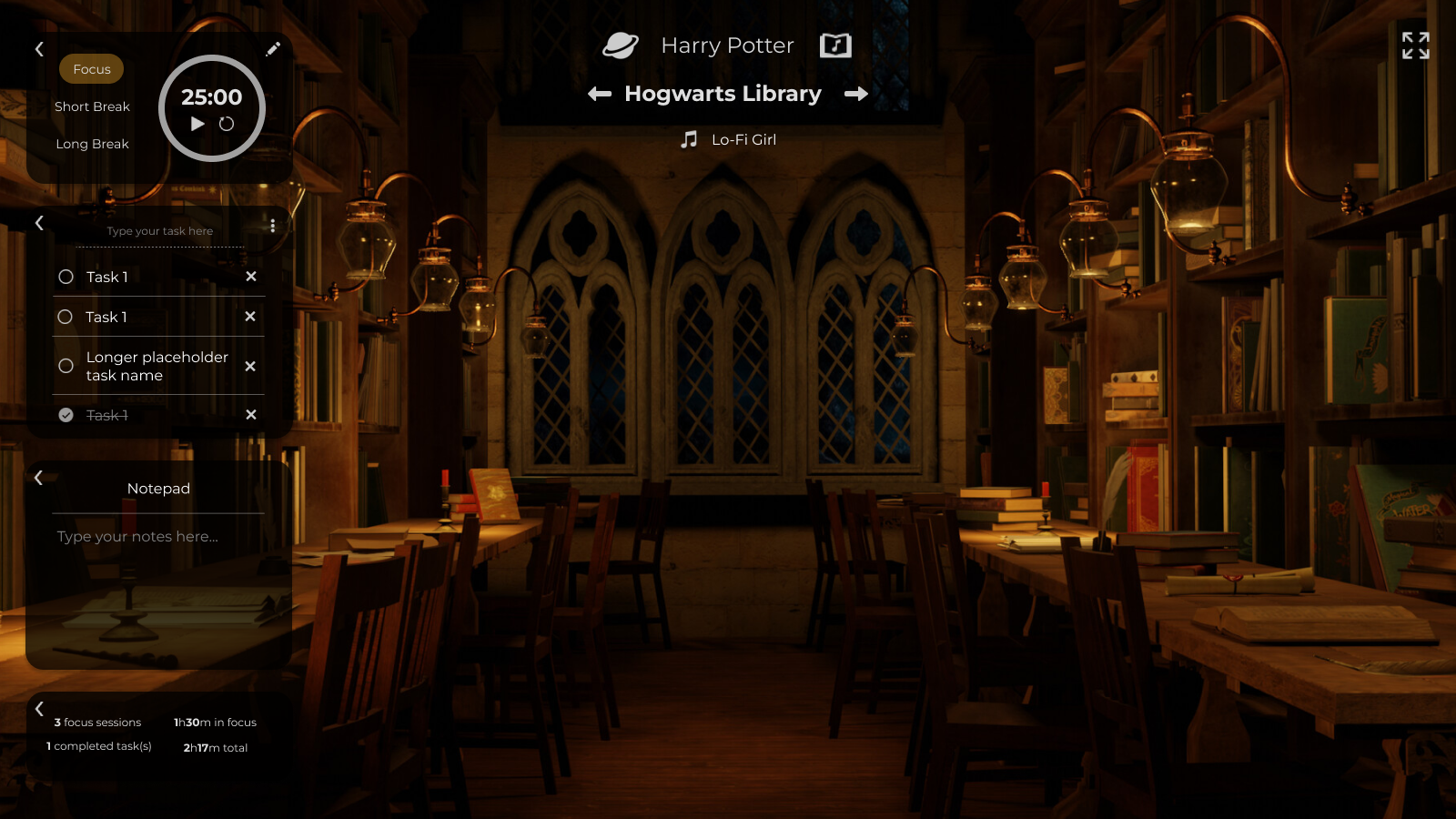 Figma design of First FocusVerse concept maximized